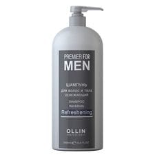 Шампунь для волос и тела освежающий - Ollin Professional Premier For Men Shampoo Hair Body Refreshening 1000 мл